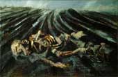 FELD DER EHRE,  1989, Öl auf Leinwand, 80 x 120 cm